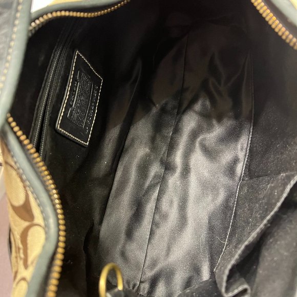 COPY - Coach Tan Signature Canvas and Brown Leather Belted Hobo - Picture 3 of 4